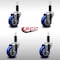 Service Caster 3.5'' SS Blue Poly Wheel Swivel 1-1/8'' Expanding Stem Caster Set, 4PK SCC-SSEX20S3514-PPUB-BLUE-118-4 - alternate 3